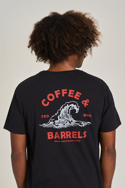 Camiseta Coffee & Barrels Preto