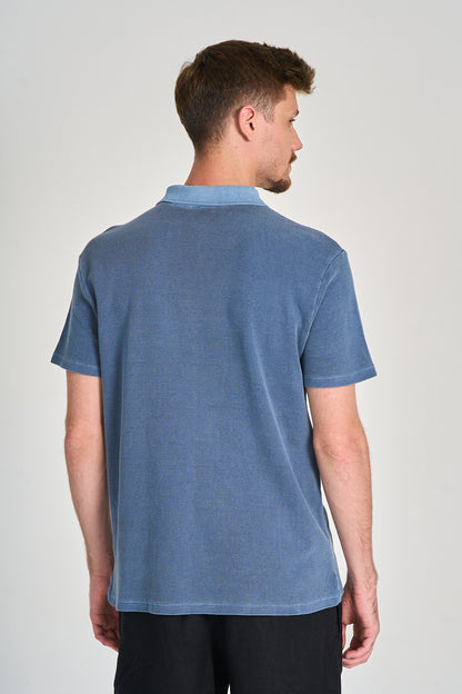 Camisa Polo Quadrile Azul