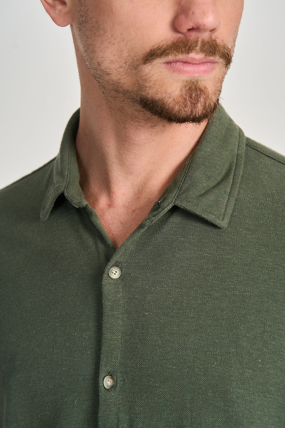 Camisa Cânhamo MC Verde Militar