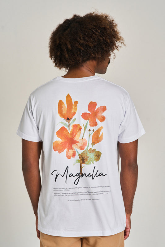 Camiseta Aqua Magnolia Branco