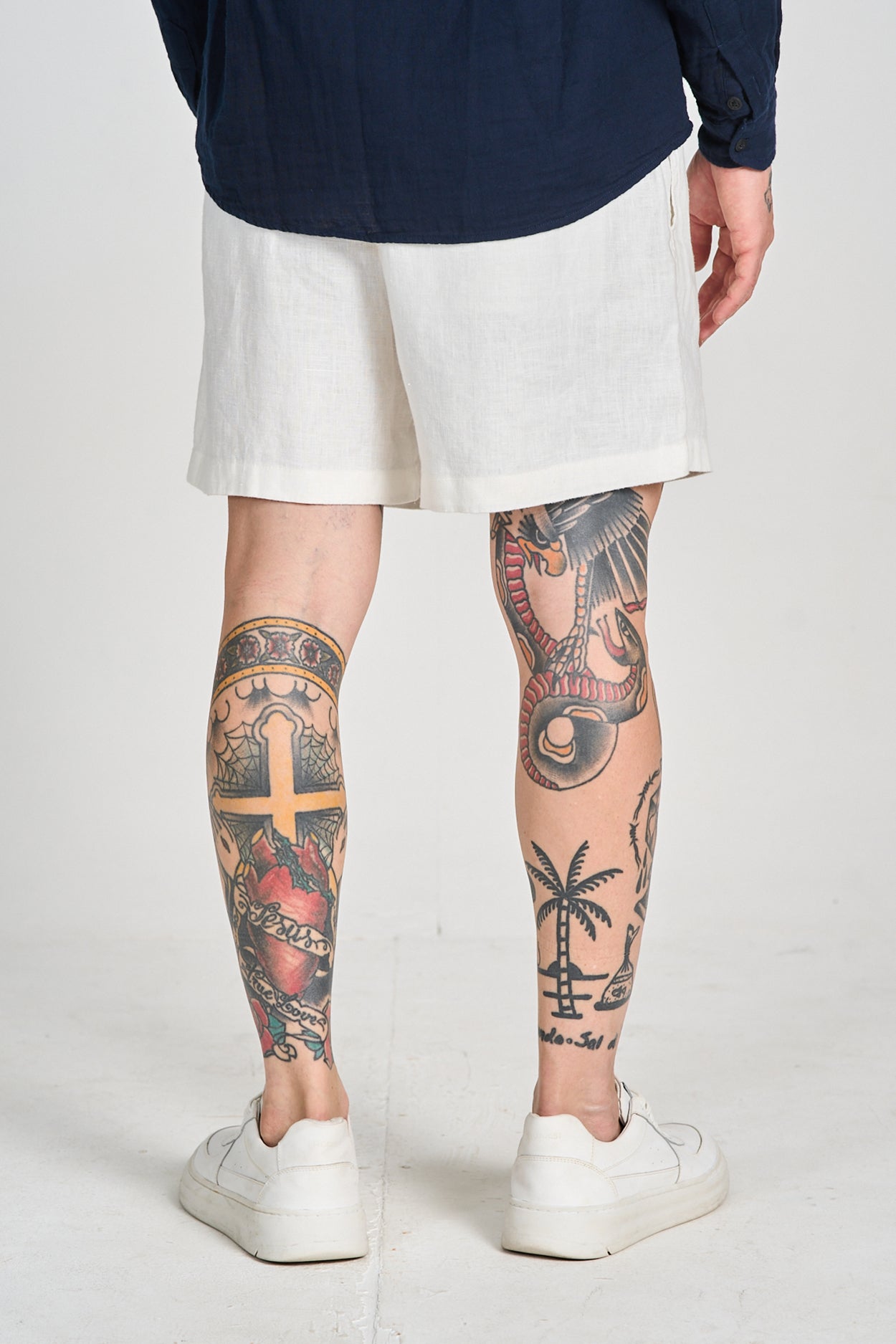 Short Puro Linho Branco