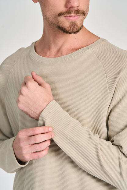 Camiseta Raglan Layer ML Caqui