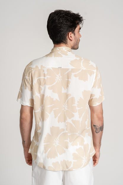Camisa Hibiscus mc Natural