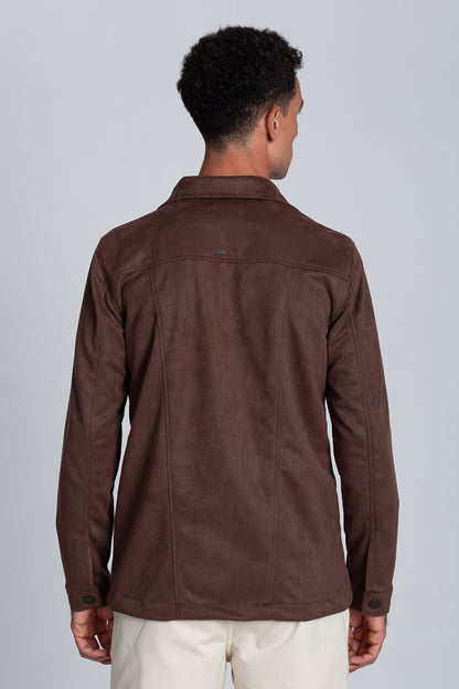 Overshirt Scuba Marrom