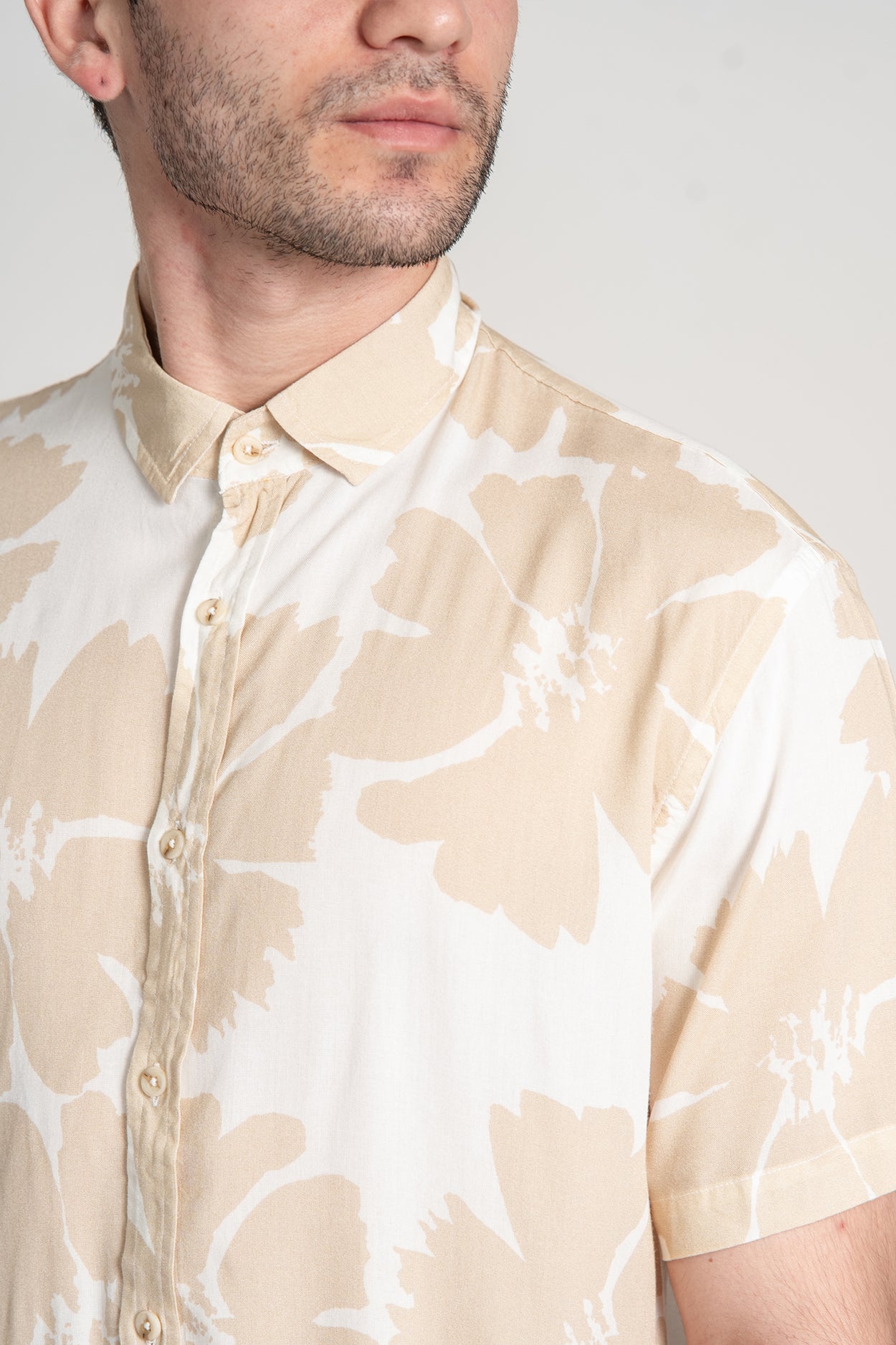 Camisa Hibiscus mc Natural