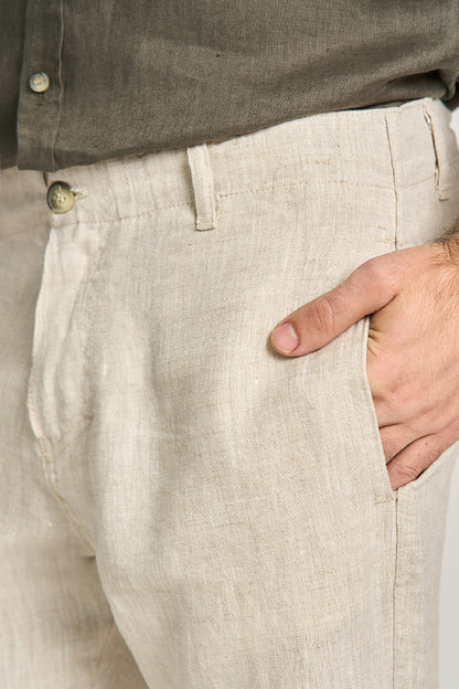 Calça Puro Linho Natural