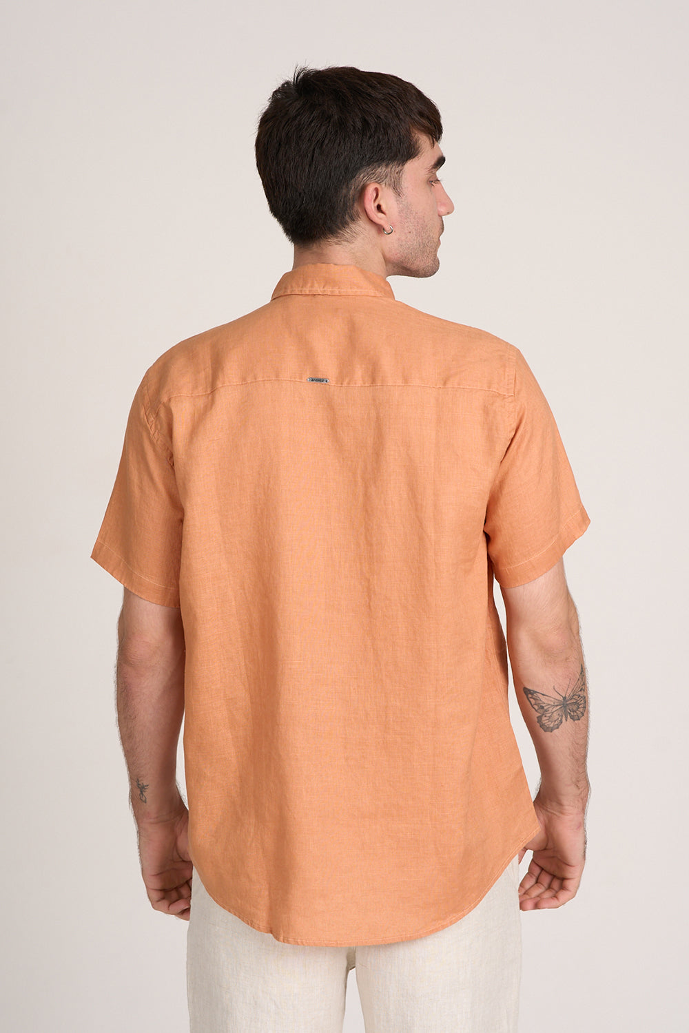 Camisa Puro Linho MC Laranja