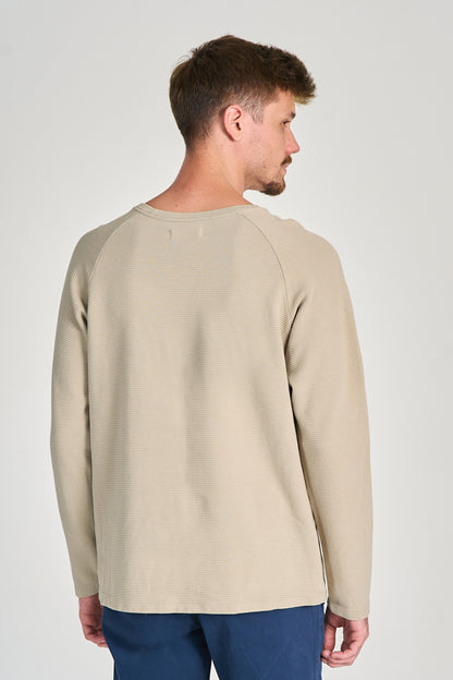 Camiseta Raglan Layer ML Caqui