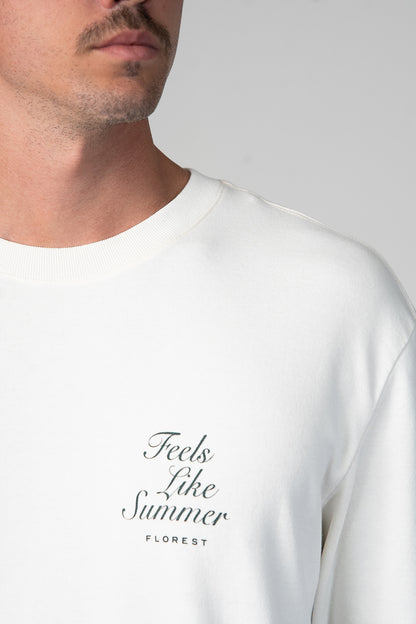 Camiseta Feels Like Summer Oversized Off-White