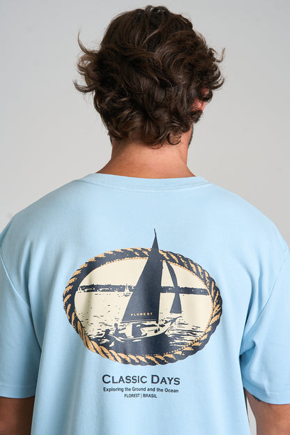 Camiseta Classic Days Over Azul Claro