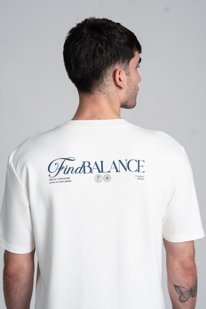 Camiseta Find Balance Oversized Off-White