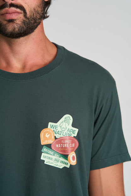 Camiseta Stamp Verde Escuro