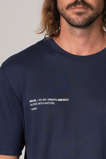Camiseta Identidade Florest Over Azul Marinho