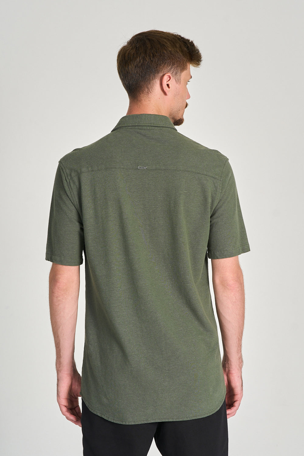 Camisa Cânhamo MC Verde Militar