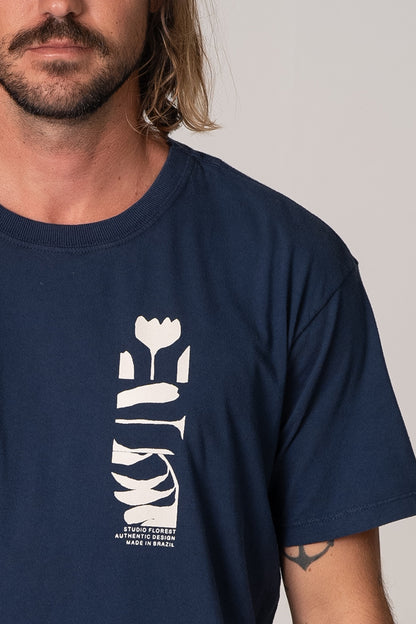 Camiseta Garden Reativo Azul Marinho