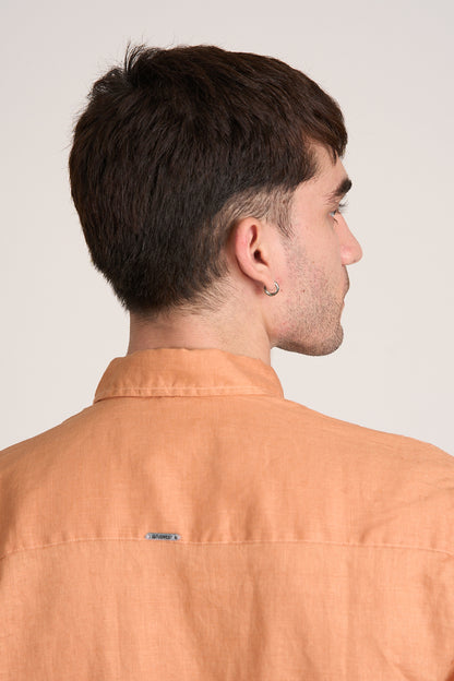 Camisa Puro Linho MC Laranja