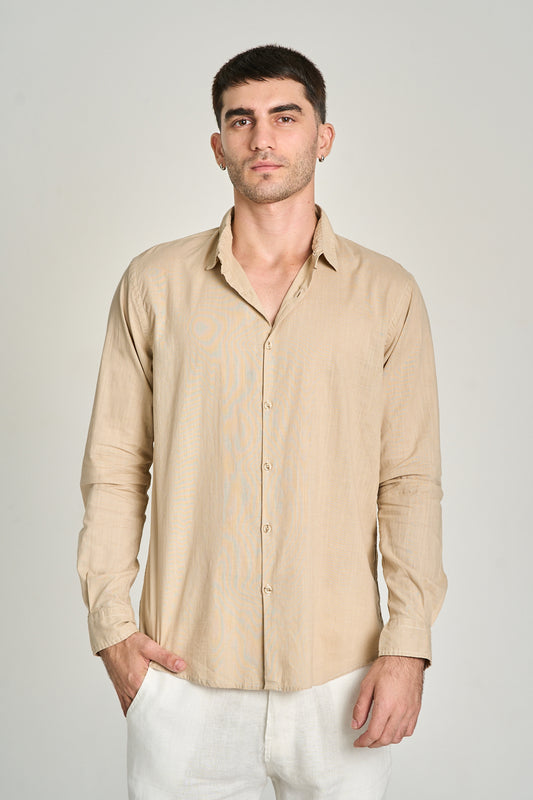 Camisa Flat ML Ocre