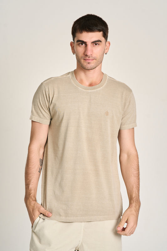 Camiseta Basic Stone Caqui