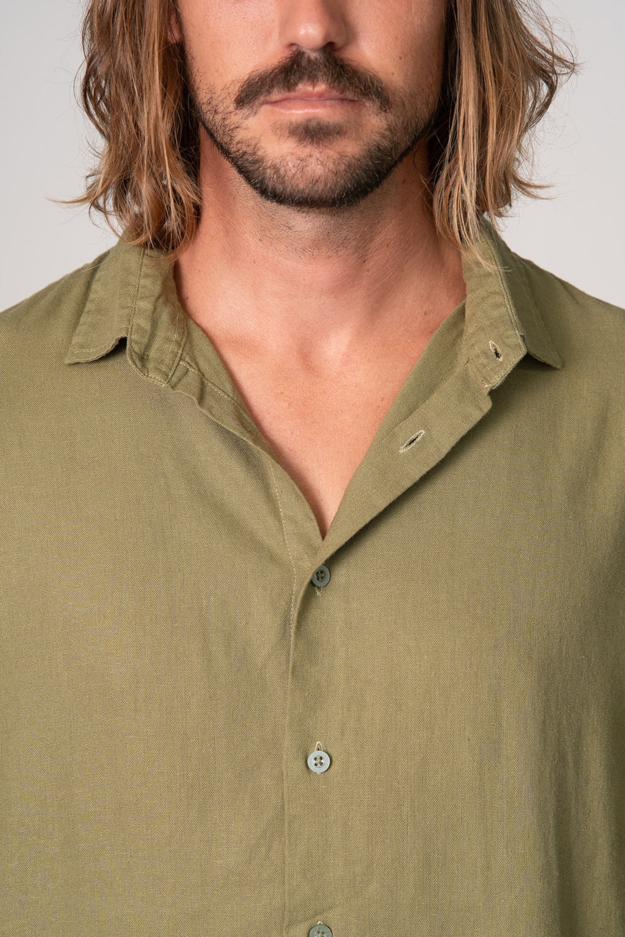 Camisa Satu Linho Verde Folha