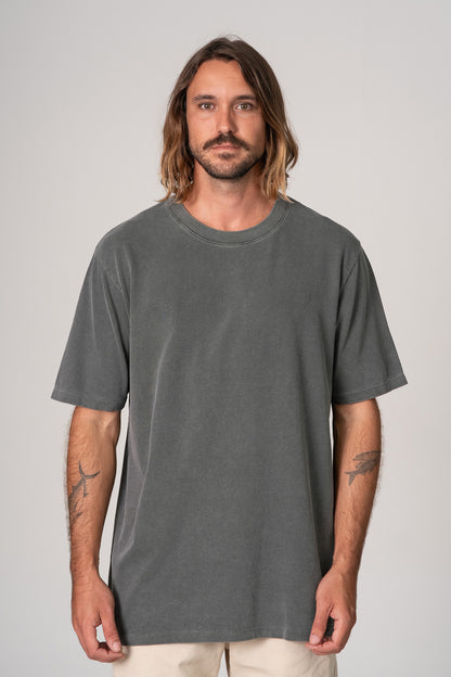 Camiseta Box Classic Oversized Preto Stoned