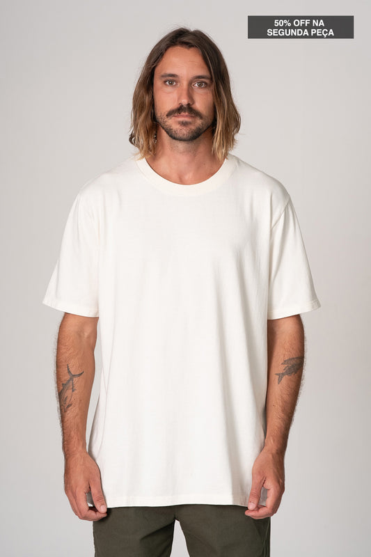 Camiseta Box Classic Oversized Natural