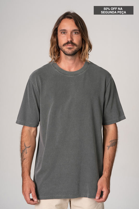 Camiseta Box Classic Oversized Preto Stoned